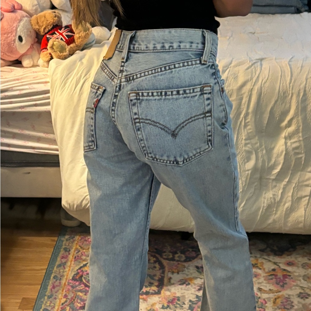 Levi's Vintage-Inspired Light Blue Straight Leg Jeans